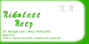 nikolett metz business card